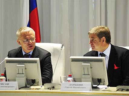 Спартаковцы встретились с Сергеем Дарькиным и Вячеславом Фетисовым